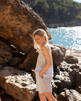 Lotta - Linen Top in Light Blue