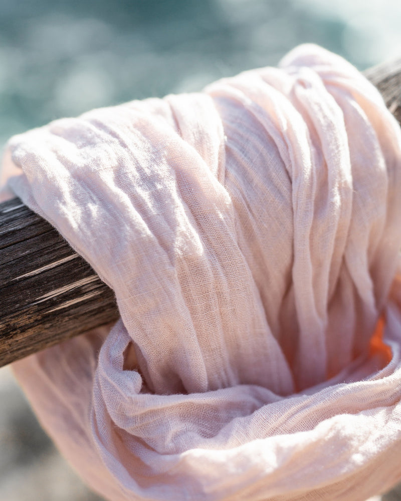 Lightweight Linen Scarf in Misty Pink – Sauths
