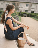 Navy Linen Dress Nida