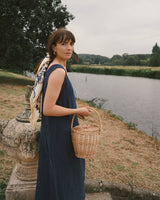 Navy Linen Dress Nida