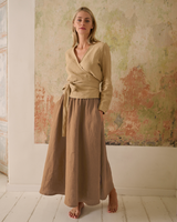 Kathrin - Linen Top in Sand