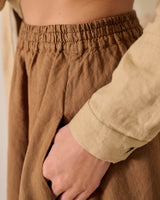 Walnut Linen Skirt Shaina