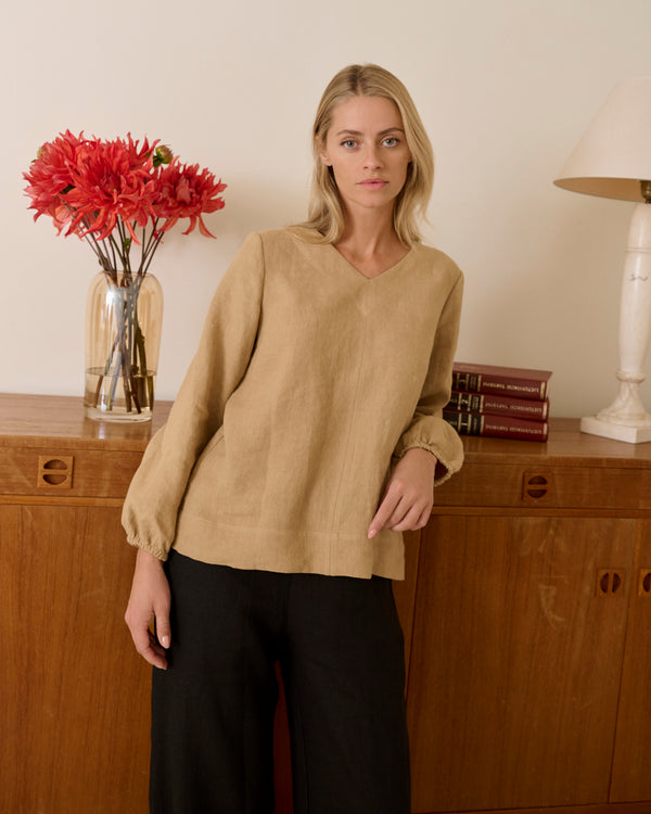 Paula Blouse in Sand