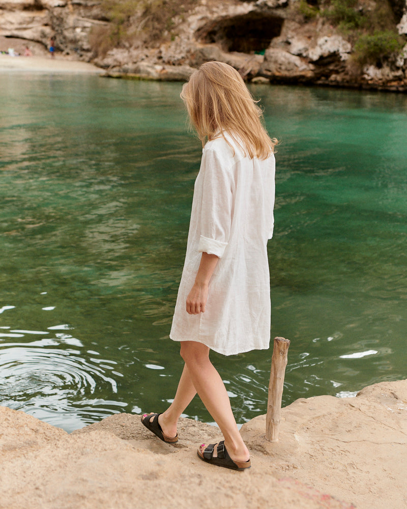 Off white linen shirtdress Mindy