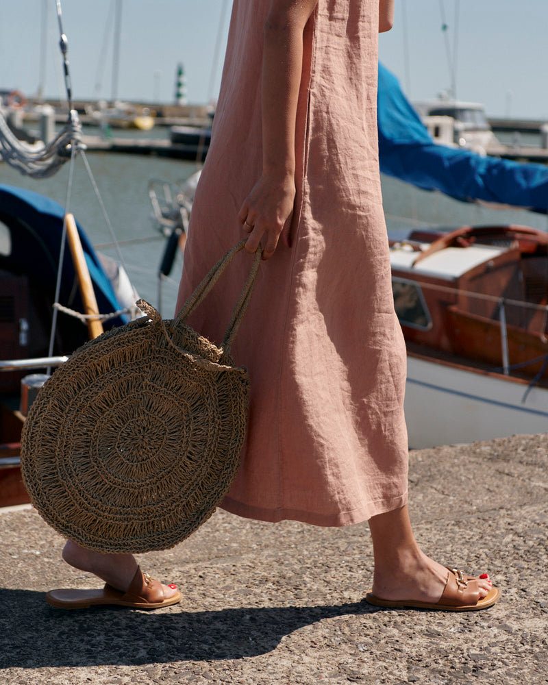 Nida - Linen Dress in Dusty Rose Sauths Nida - Linen Dress in Dusty Rose Sauths