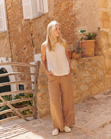 Brown Linen Trousers GEORGINA