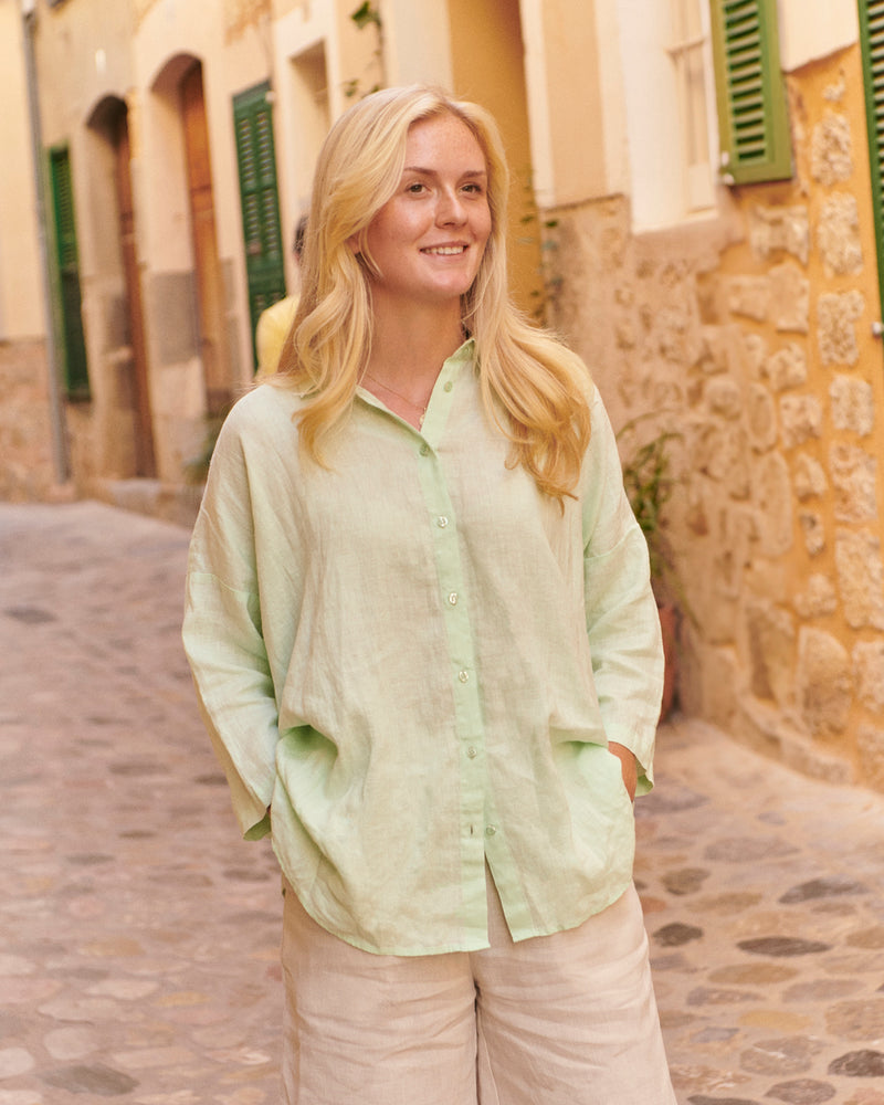 Mint Linen Blouse CATHY