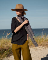 Relaxed Fit Linen Top Tessa in Black