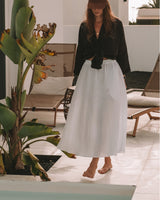 Shaina - Linen Skirt in White