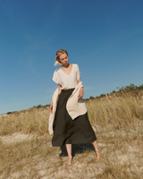 Shaina - Linen Skirt in Chocolate