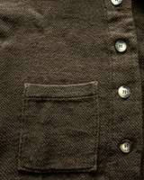 Alexis - Linen Cardigan in Chocolate