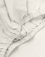Linen fitted sheet in Off White