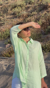 Mint Linen Blouse CATHY