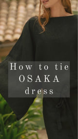 Osaka - Linen Dress in Black