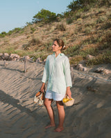 Mint Linen Blouse CATHY