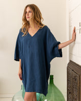 Blue Linen Tunic Dress GABRIEL