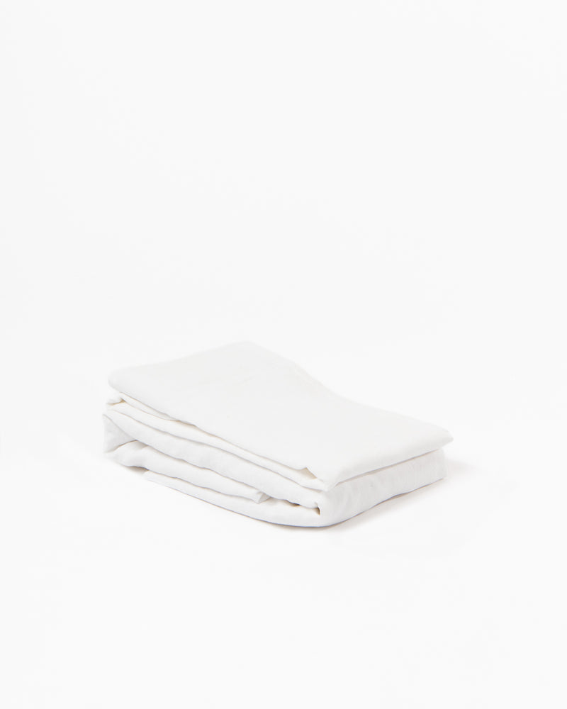 Linen Top Sheet in White