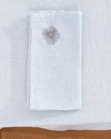 Light blue Linen Napkin Embroidered