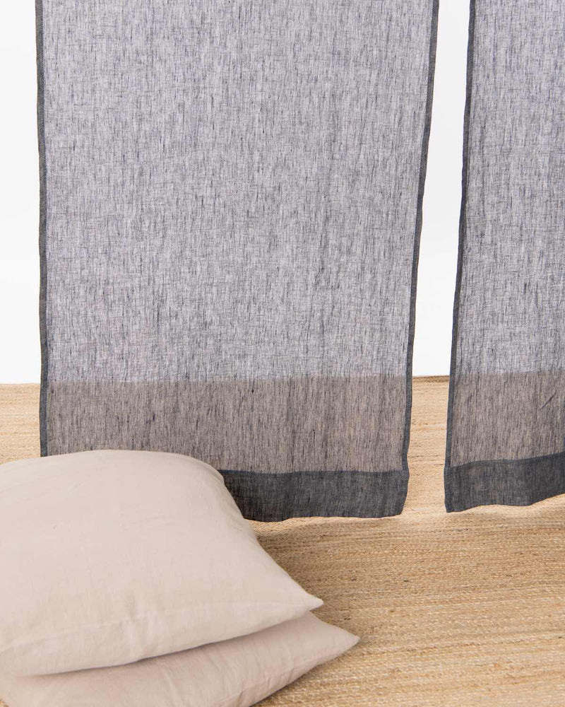 Noren Curtains in Blue Chambray