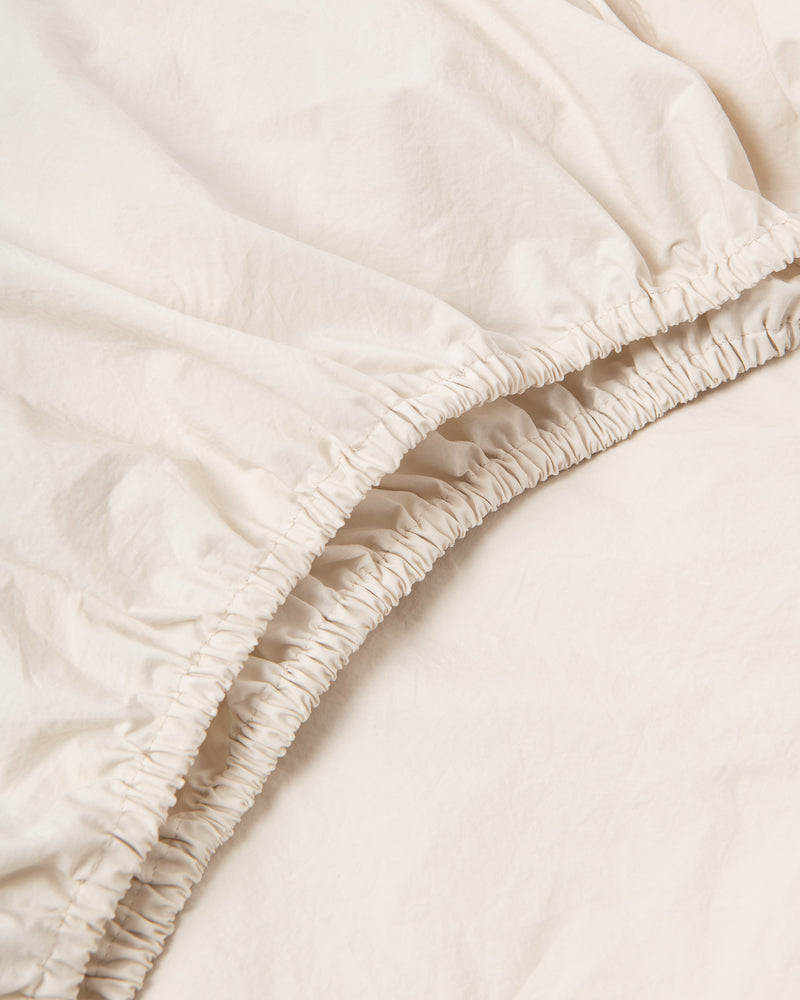 Cotton Percale Fitted sheet in Beige