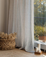 Wide Curtains in Beige, rod pocket