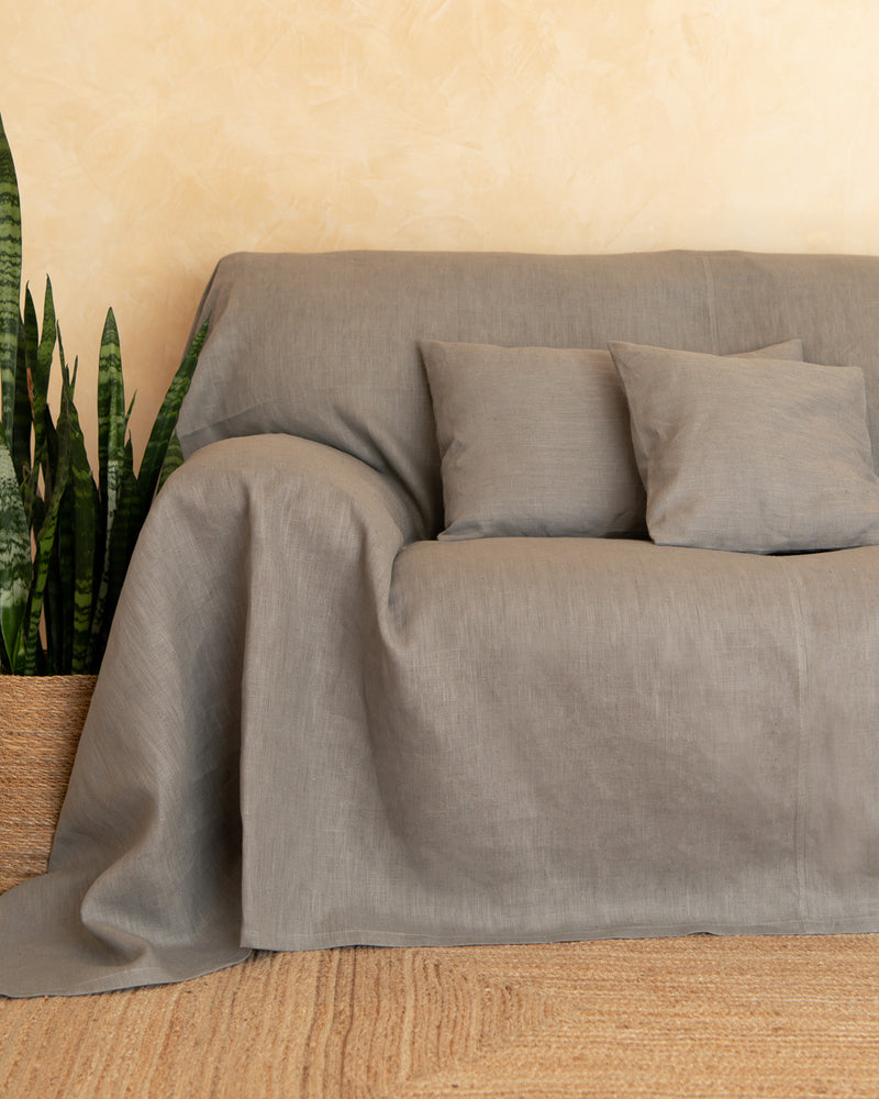 Linen couch cover in Grey