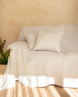 Linen couch cover in Beige