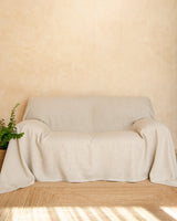Linen couch cover in Beige