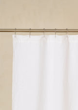 Linen shower curtain in White