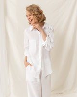 Sarah linen shirt in white