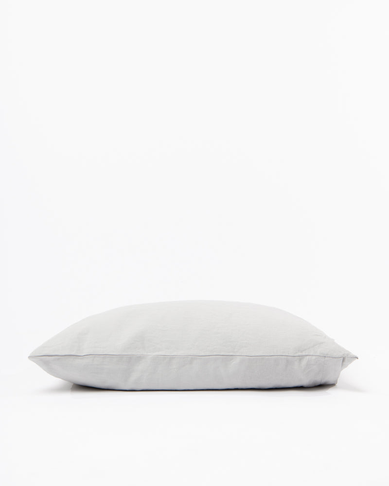 Light grey linen pillowcase